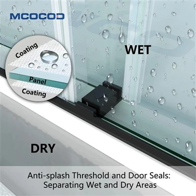 Soft-Close Double Sliding Frameless Shower Door