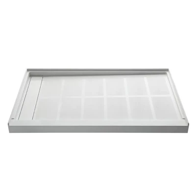 Solid Surface Left Drain Shower Base