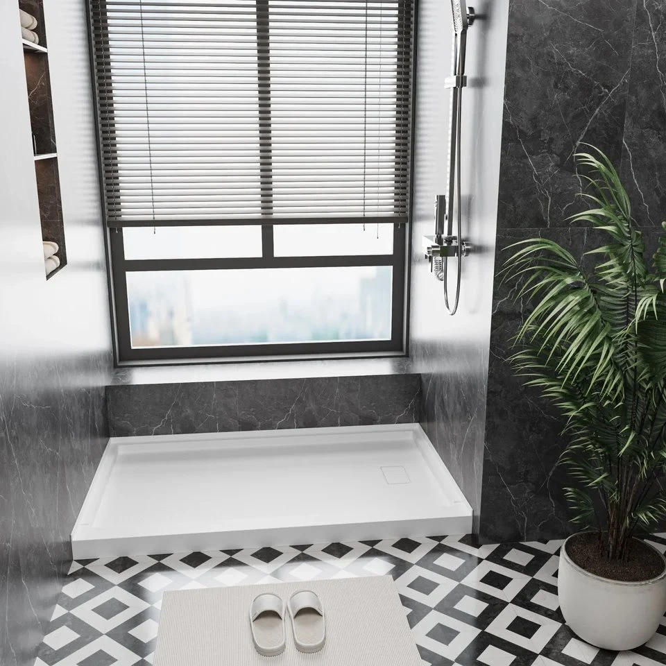 SMC Right Drain Shower Base