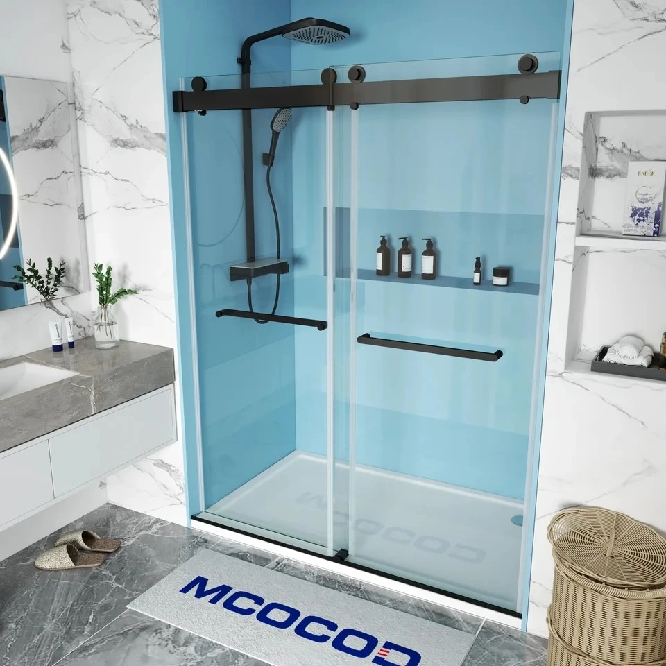 Soft-Close Double Sliding Frameless Shower Door high quality