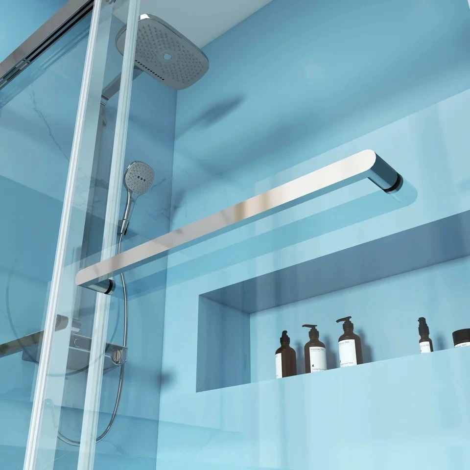 Soft-Close Double Sliding Frameless Shower Door