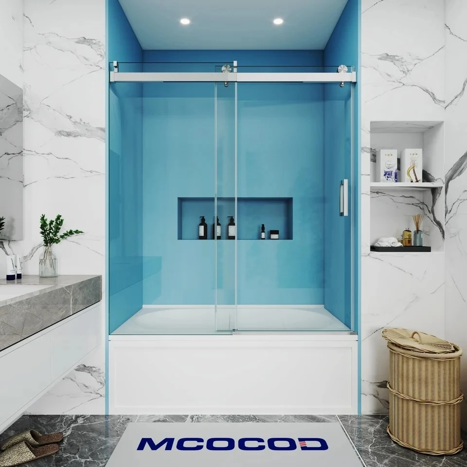 Soft-Close Single Sliding Bathtub Shower Door