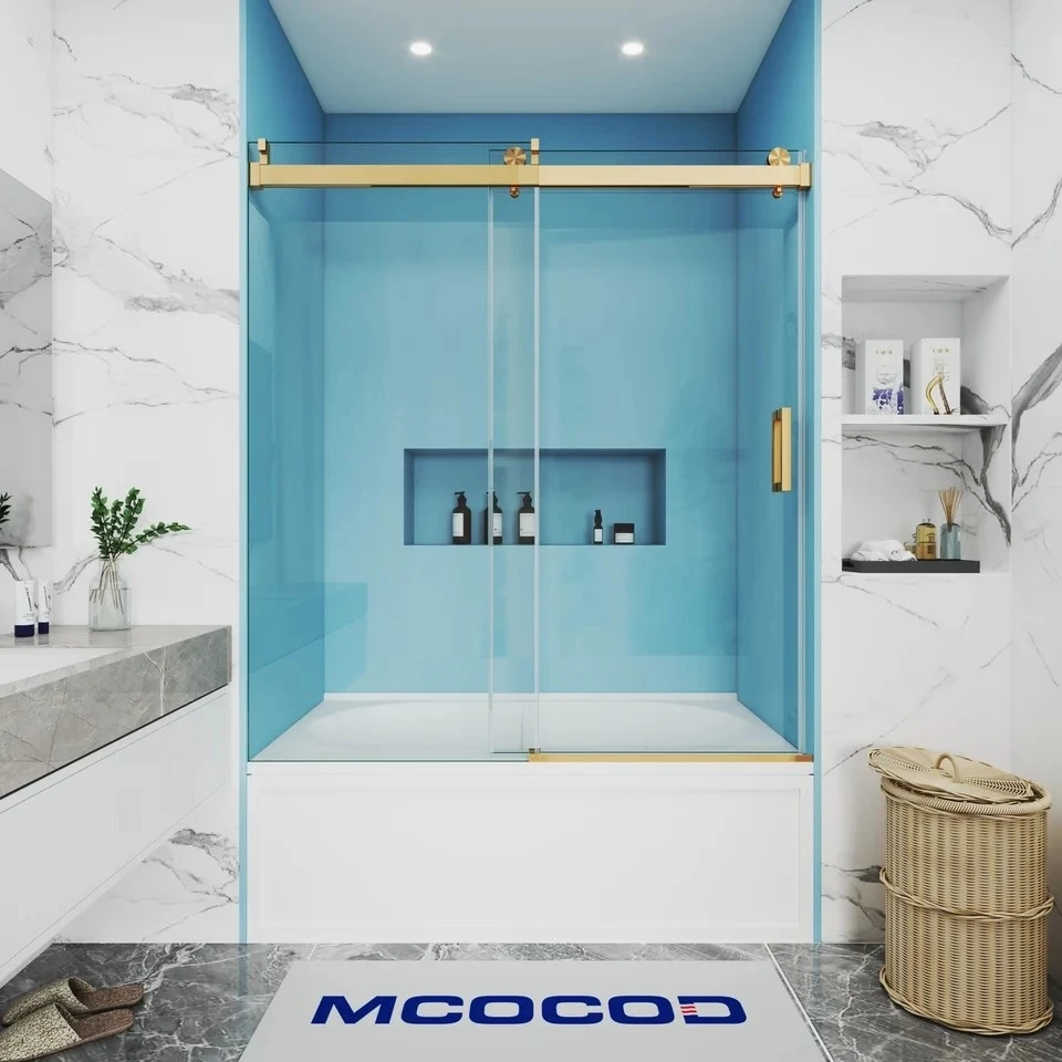 Soft-Close Single Sliding Bathtub Shower Door