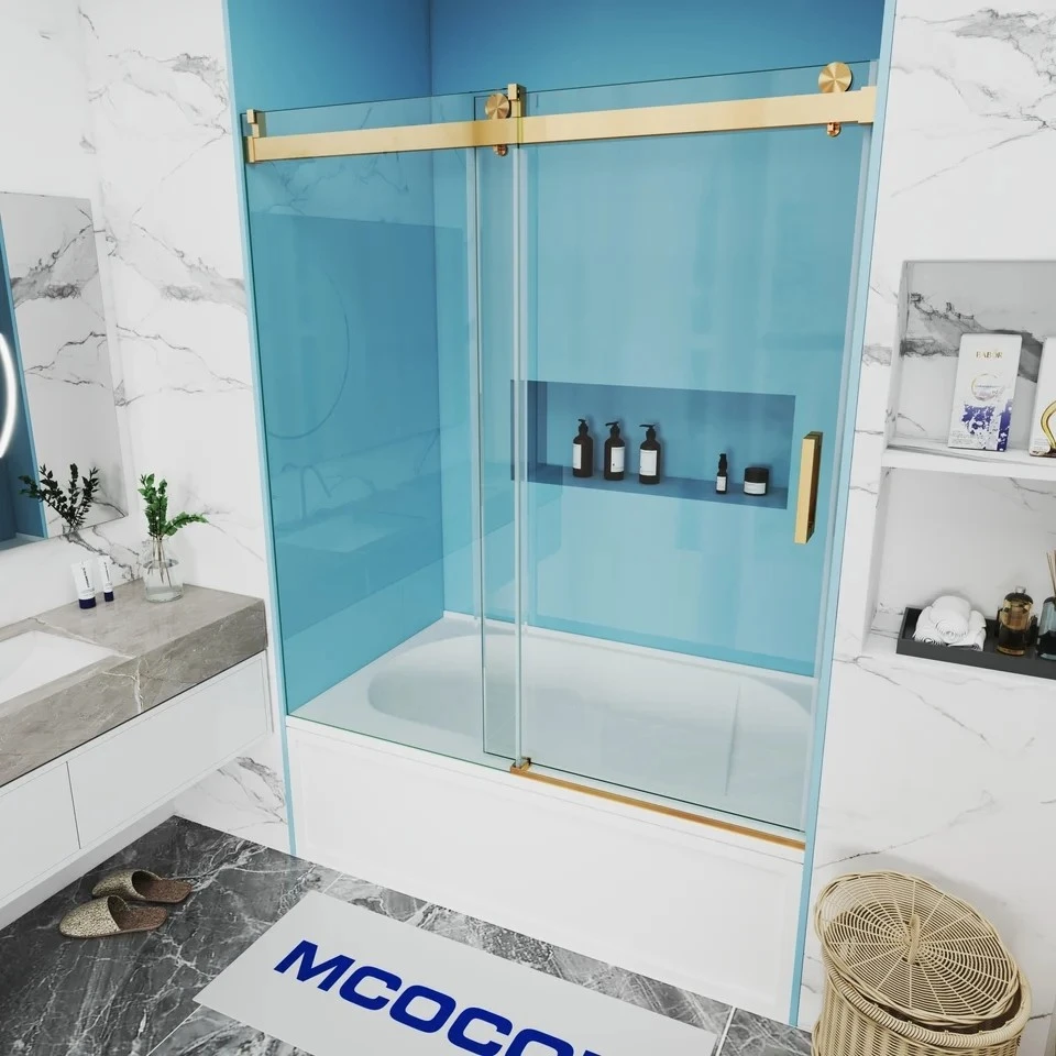 Soft-Close Single Sliding Bathtub Shower Door
