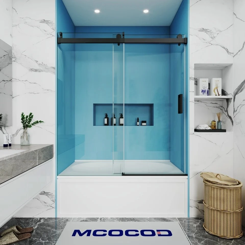 Soft-Close Single Sliding Bathtub Shower Door
