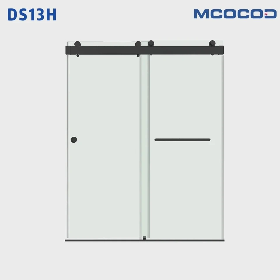 Soft-Closing Double Sliding Bathtub Shower Door With Finger Pull