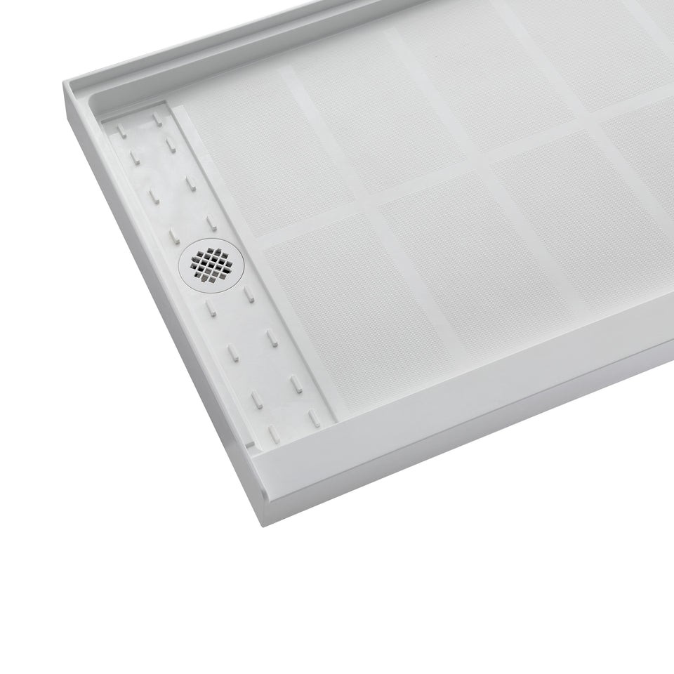 Solid Surface Left Drain Shower Base Solid Surface Left Drain Shower Base