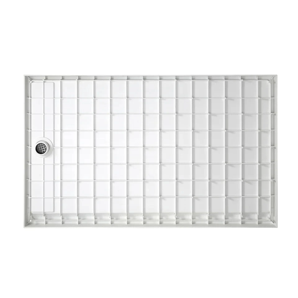 Solid Surface Left Drain Shower Base