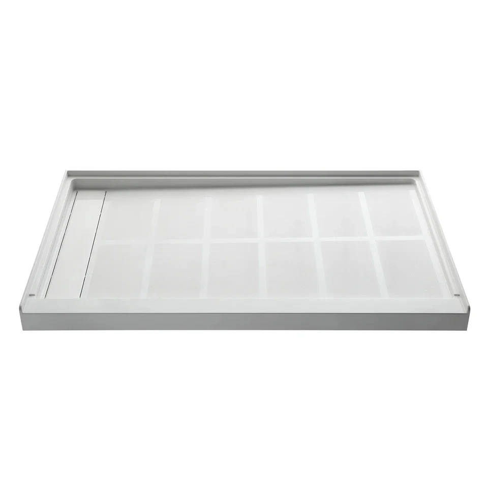 Solid Surface Left Drain Shower Base
