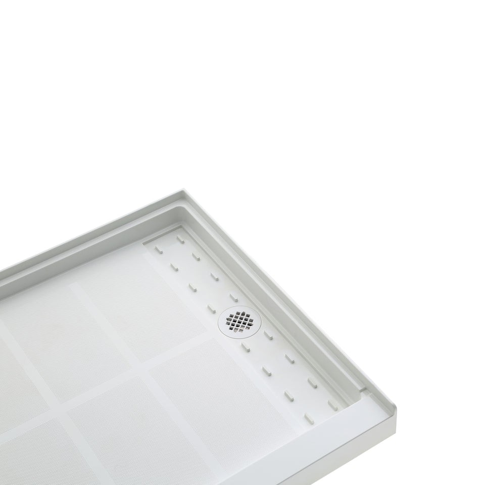 Solid Surface Right Drain Shower Base